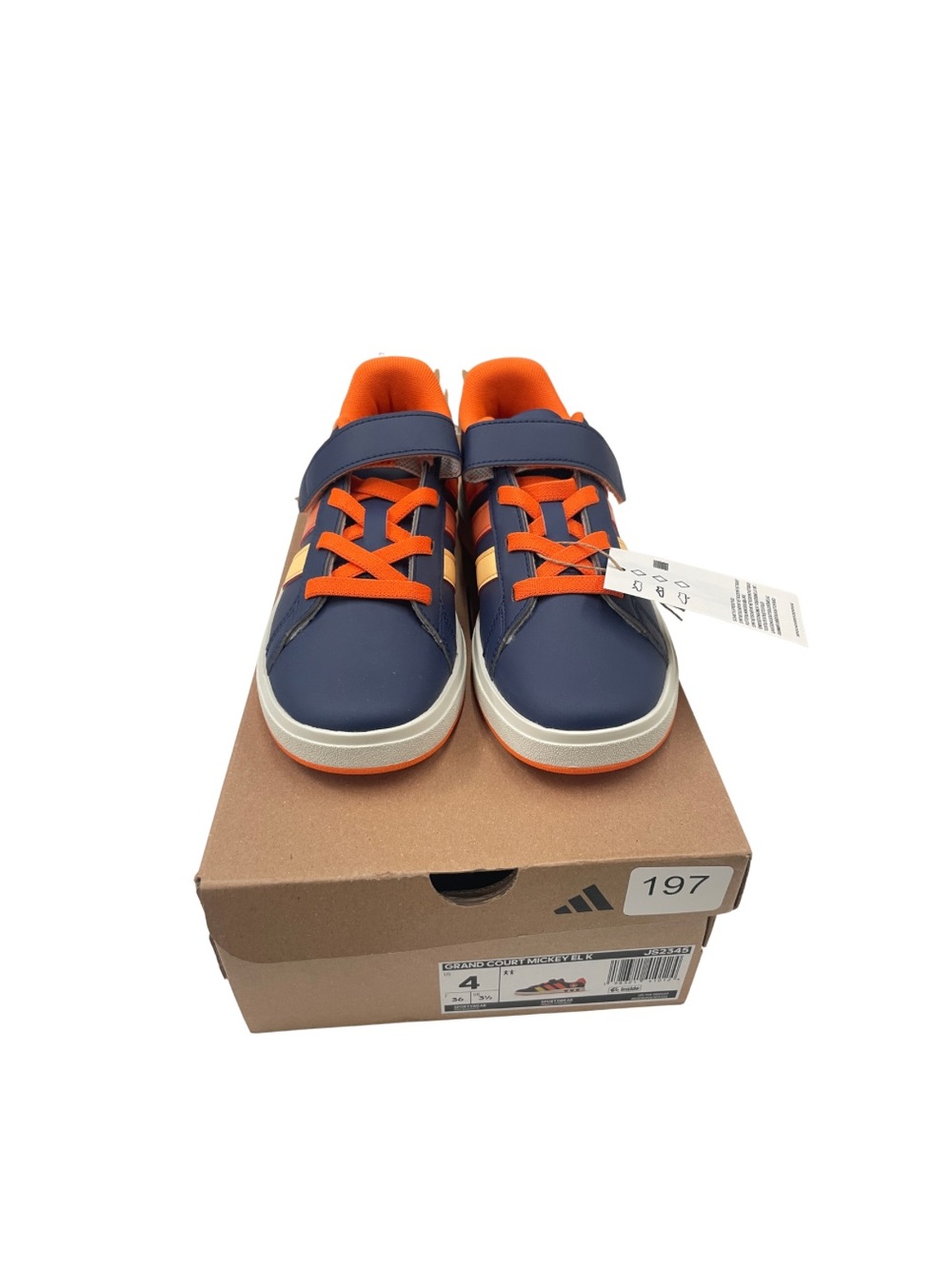 adidas Kids Navy and Orange Low-Top Sneakers